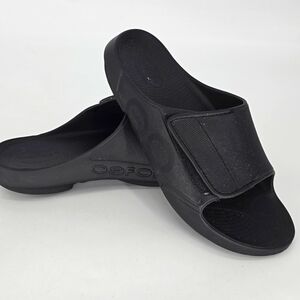 oofos OOahh Sport Flex slide Sandal - Matte black size mens 15
